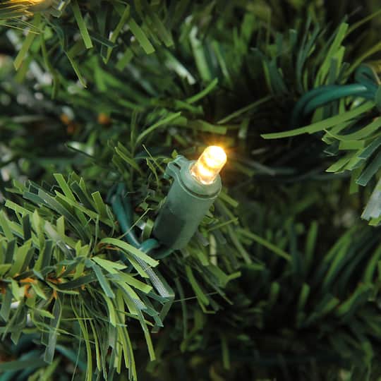 6ft. Pre-Lit Mixed Classic Pine Artificial Christmas Tree, Warm White LED Lights